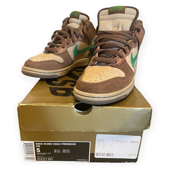 NIKE Dunk High Premium SB WOOD DECK (2007). |Size: US 5 / EU 37.5| - Picture 7 of 11